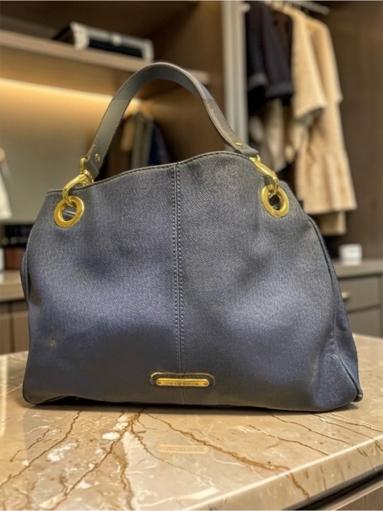 Liz Claiborne Handbags - Liz Claiborne Royal Blue and Gold Shoulder tote Bag luxury vintage stylish purse